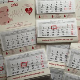 Kalendarze dla dawców krwi i jej składników